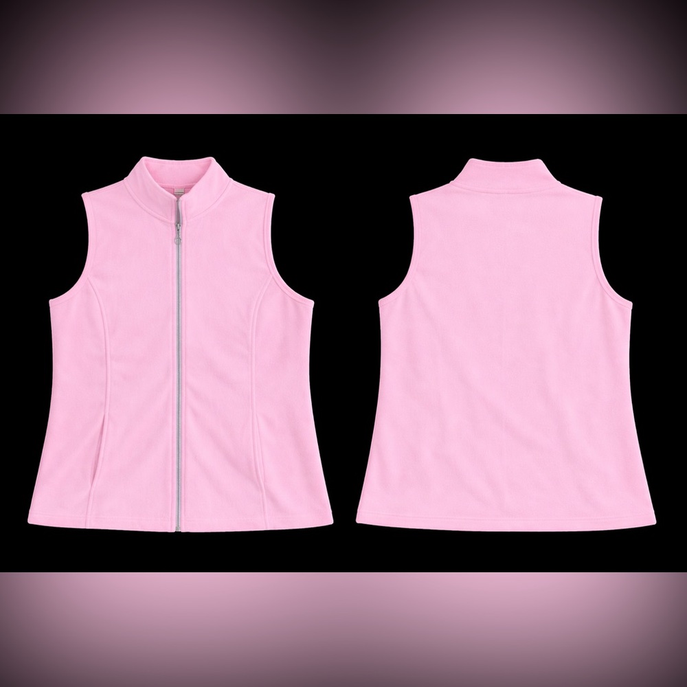 Blair Pink Sleeveless Zip-Front Fleece Vest size 3XL EUC - Picture 2 of 6